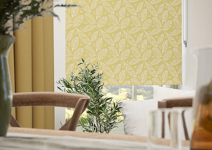 Falling Leaves, Citrine - Twist&Fit Roller Blind - Image 5